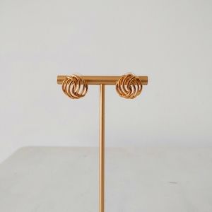 Monet Gold Vintage Swirl Pierced Earrings